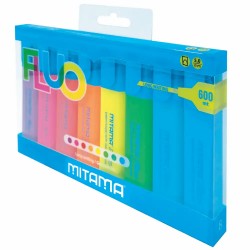 Set textmarkere Mitama, 8 culori Fluo