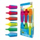 Set mini textmarkere Mitama, culori Fluo, 6 bucati