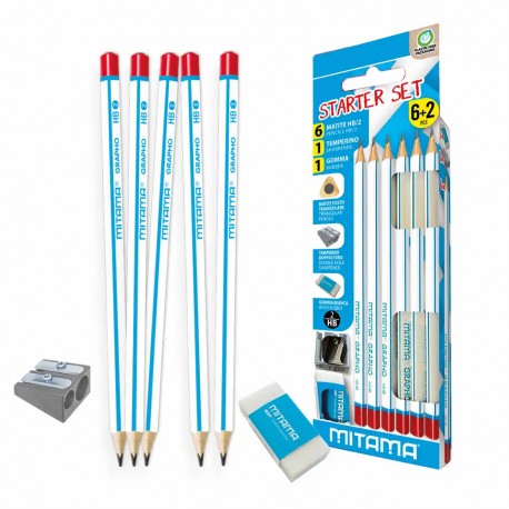 Set de creioane Mitama, 6 buc, cu radiera Set de creioane Mitama, 6 buc, cu radiera