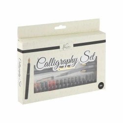 Set caligrafie, Creative Craft, cerneala diverse culori, penite diferite, caiet caligrafie
