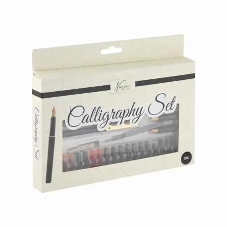 Set caligrafie, Creative Craft, cerneala diverse culori, penite diferite, caiet caligrafie
