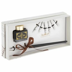 Set caligrafie, Creative Craft, 6 penite, calimara de cerneala