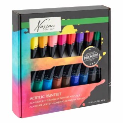 Set culori acrilice Creative Craft Fine Art, 18 culori, 36 ml
