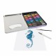Set 36 culori Creative Craft, cutie metalica, cu creion si pensula