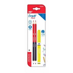 Set 2 creioane Main Paper, 2 capete rosu/albastru, textmarker varf tesit 1-3 mm, blister