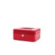 Caseta (cutie) metalica pentru bani, 200 x 170 x 90 mm, MAUL - rosie