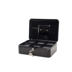 Caseta (cutie) metalica pentru bani, 250 x 190 x 90 mm, MAUL - neagra
