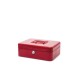 Caseta (cutie) metalica pentru bani, 250 x 190 x 90 mm, MAUL - rosie