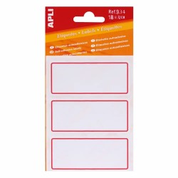 Etichete scolare, Apli, autoadezive, 6 coli, 18 etichete, dimensiune 34x78mm