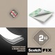 Benzi dublu adezive pretaiate montare interior Scotch-Fix™ 3M, albe, 25 x 25 mm, 16 bucati/pachet