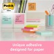Cub notite adezive Post-it®, Lollipop culori neon, 76 x 76 mm, 450 file/bucata, 100% PEFC