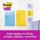 Notite adezive, Post-it, liniate, mix de culori, 102 x 152 mm, 100 file, 100% PEFC