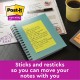 Notite adezive, Post-it, liniate, mix de culori, 102 x 152 mm, 100 file, 100% PEFC