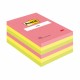 Notite adezive, Post-it, liniate, mix de culori, 102 x 152 mm, 100 file, 100% PEFC