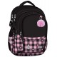 Ghiozdan scolar Majewski ST Right, BP01, Pink Checkered, 4 compartimente, 43 x 32 x 21 cm