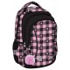 Ghiozdan scolar Majewski ST Right, BP26, Pink Checkered, 3 compartimente, 39 x 27 x 17 cm