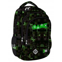 Ghiozdan scolar Majewski ST Right, BP26 XL, Green Game, 3 compartimente, 45 x 35 x 20 cm