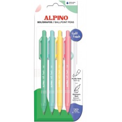 Pixuri asortate pastel 4 buc/set, Alpino Soft Touch