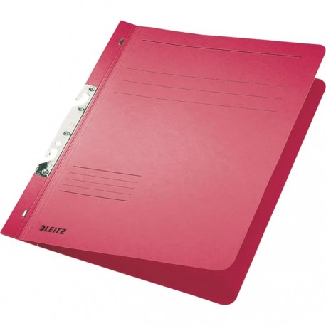 Dosar cu sina Leitz 1/1, carton, A4, incopciat, 170 coli, rosu