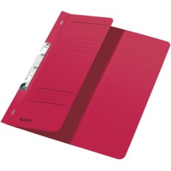 Dosar cu sina Leitz 1/2, carton, A4, incopciat, 170 coli, rosu