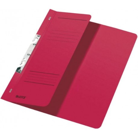 Dosar cu sina Leitz 1/2, carton, A4, incopciat, 170 coli, rosu