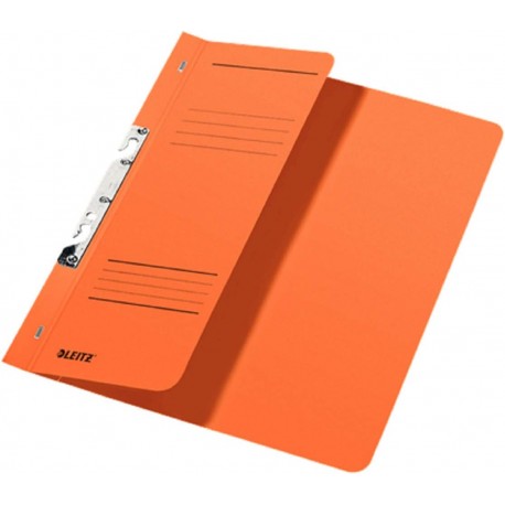 Dosar cu sina Leitz 1/2, carton, A4, incopciat, 170 coli, orange