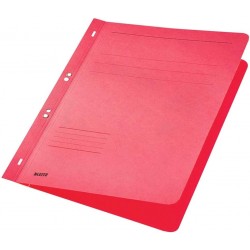 Dosar cu sina Leitz 1/1, carton, A4, cu capse, 170 coli, rosu