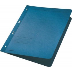 Dosar cu sina Leitz 1/1, carton, A4, cu capse, 170 coli, albastru