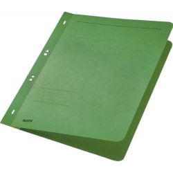 Dosar cu sina Leitz 1/1, carton, A4, cu capse, 170 coli, verde