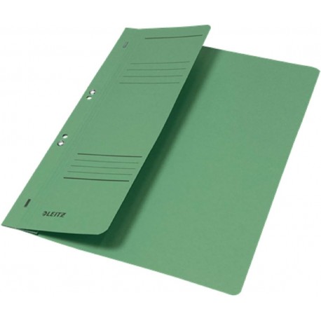 Dosar cu sina Leitz 1/2, carton, A4, cu capse, 170 coli, verde