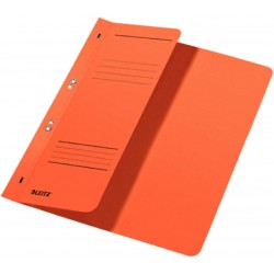 Dosar cu sina Leitz 1/2, carton, A4, cu capse, 170 coli, orange