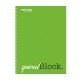 Caiet cu spirala, A4, 80 file - 70g/mp, coperti carton, verde, Office Products - matematica