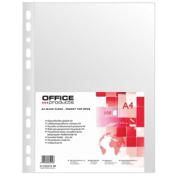 Folie protectie pentru documente A4, 50 microni, 100 folii/set, Office Products - cristal