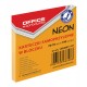Notes autoadeziv 76 x 76 mm, 100buc/set, Office Products - orange neon