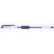 Pix transparent cu gel, cu rubber grip, varf 0.5mm, Office Products - albastru