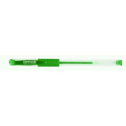 Pix transparent cu gel, cu rubber grip, varf 0.5mm, Office Products - verde