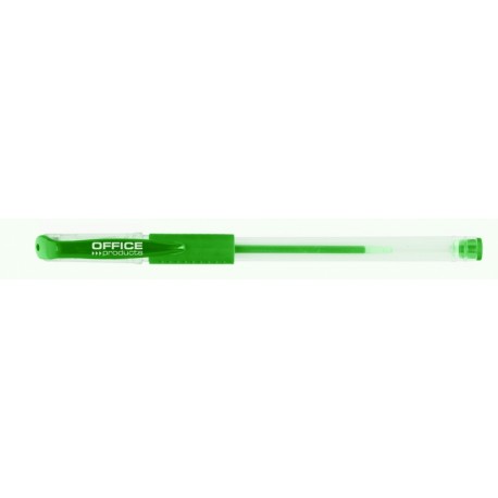 Pix transparent cu gel, cu rubber grip, varf 0.5mm, Office Products - verde