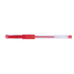 Pix transparent cu gel, cu rubber grip, varf 0.5mm, Office Products - rosu