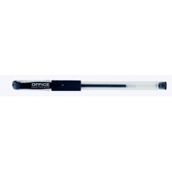 Pix transparent cu gel, cu rubber grip, varf 0.5mm, Office Products - negru