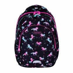 Ghiozdan Astrabag AB330, 3 compartimente, 39 x 28 x 15 cm, design unicorn