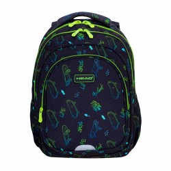 Ghiozdan Astrabag AB300, 3 compartimente, 32 x 22 x 10 cm, design skateboard