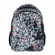 Ghiozdan Next Level, design alb negru, 2 compartimente
