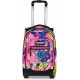 Troller Mitama, 3 compartimente, design roz cu albastru