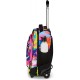 Troller Mitama, 3 compartimente, design roz cu albastru