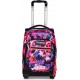 Troller Mitama, 3 compartimente, design mov cu roz
