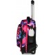 Troller Mitama, 3 compartimente, design mov cu roz