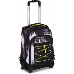 Troller Mitama, 3 compartimente, design negru cu alb
