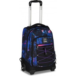 Troller Mitama, 3 compartimente, design mov cu negru