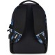Ghiozdan Mitama, 3 compartimente, design albastru cu negru