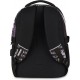 Ghiozdan Mitama, 3 compartimente, design alb cu negru